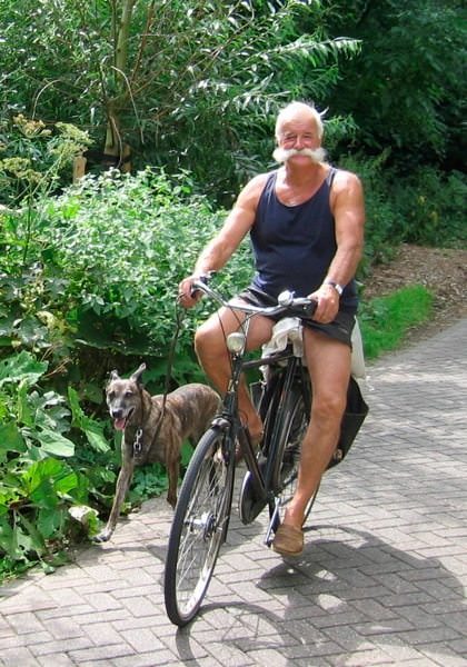 Amsterdam Man On Bike