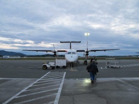 One last tip: be sure to pay attention to your aircraft type. This is a Dash 8-300, and it's not for everyone! Photo © 2012 Aaron Saunders