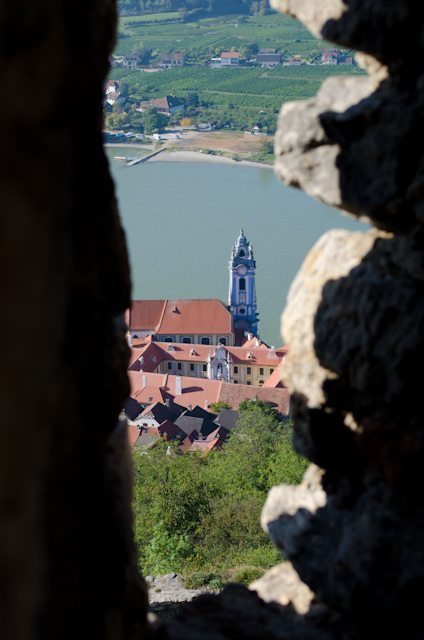 Overlooking Stift Durnstein from Durnstein Castle. Photo © 2012 Aaron Saunders