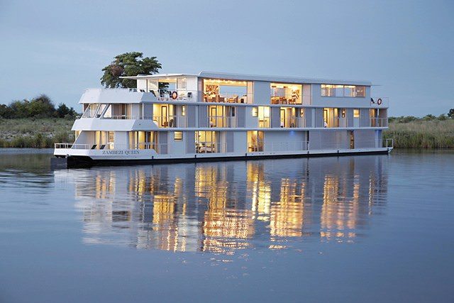 All three new itineraries feature a four-night safari voyage aboard the 28-guest Zambezi Queen. Photo courtesy of AmaWaterways.