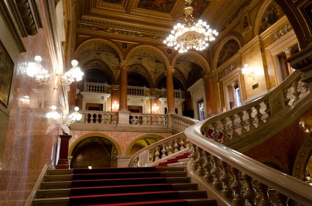 Opera and architecture buffs alike will want to head to the stunning Hungarian Opera on Andrássy Ave. 22. Photo © Aaron Saunders
