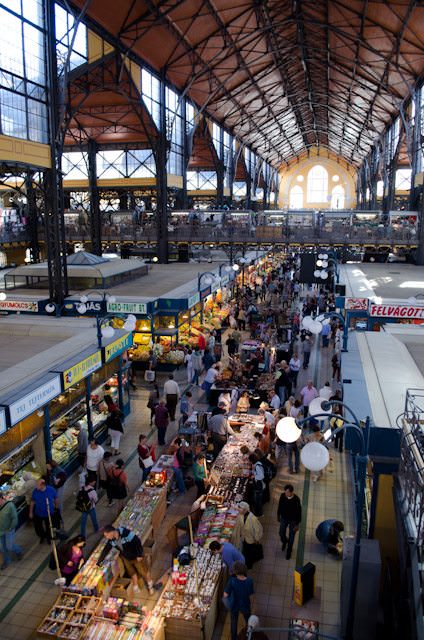 Budapest's Great Market Hall is located at Vámház körút 1-3 and offers just about anything you could possibly think of - including great snacks and lunches! Photo © Aaron Saunders