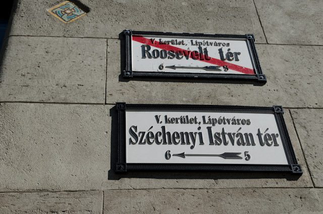 Renamed streets are fairly common in Budapest, owing to the city's rich history. Photo © Aaron Saunders