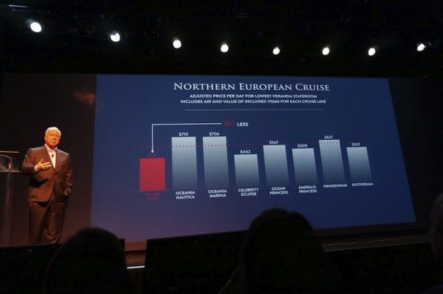 Torstein Hagen, chairman of Viking River Cruises, presents