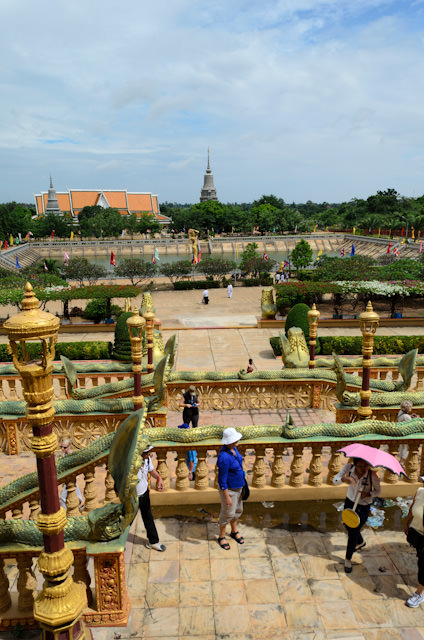 Looking back over the entire temple complex in Oudong from the Monastery. Photo © 2013 Aaron Saunders