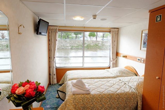 Select staterooms aboard Boticelli feature French balconies. Photo courtesy of CroisiEurope.
