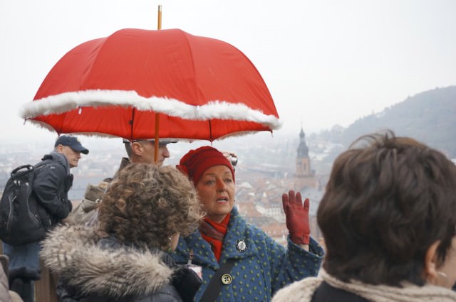 Our wonderful tour guide, Marlies Ida Klamp, informed us and made us laugh while touring Heidelberg. © 2013 Ralph Grizzle