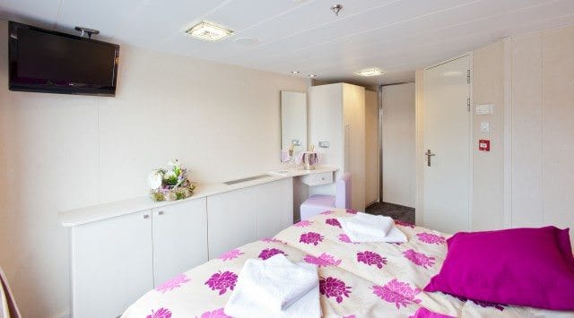 Staterooms aboard Gerard Schmitter are small but functional. Their decor is more modern than the line's previous vessels. Photo courtesy of CroisiEurope.