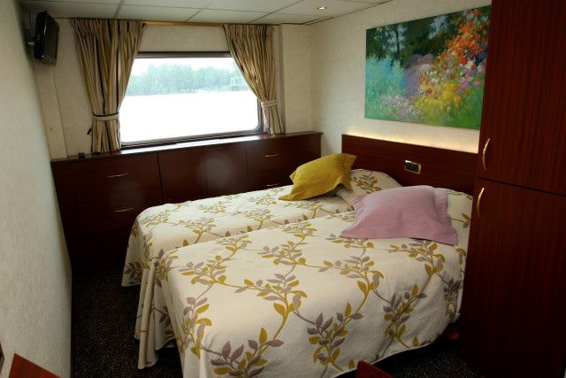 Staterooms aboard Michelangelo are modern and inviting. Photo courtesy of CroisiEurope.