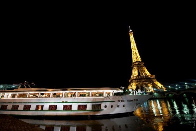 Seine Princess sails France's Seine River, and is shown here docked within sight of the Eiffel Tower. Photo courtesy of CroisiEurope.