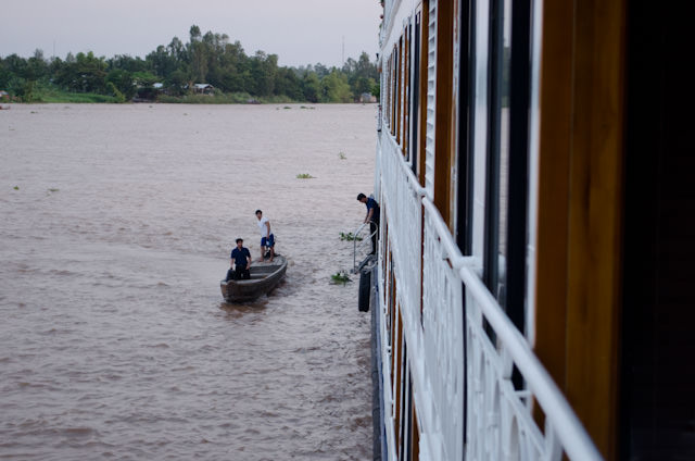 Returning from Passport Control at the Cambodia - Vietnam border. Photo © 2013 Aaron Saunders