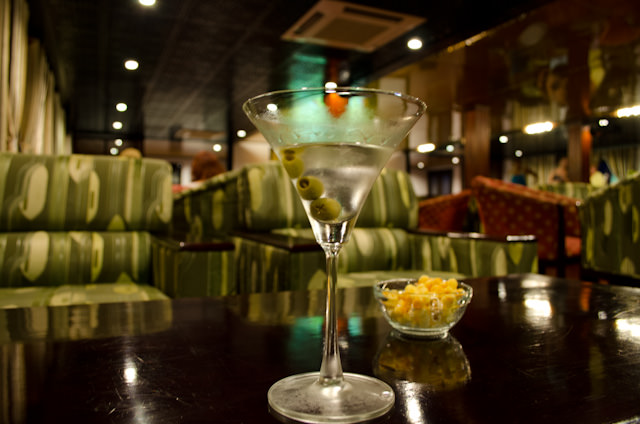 Relaxing with a drink in the Saigon Lounge. Photo © 2013 Aaron Saunders