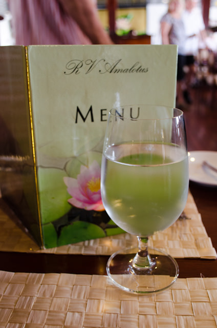 Getting ready for that first lunch onboard in the Mekong Restaurant! Photo © 2013 Aaron Saunders