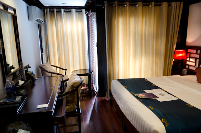 My stateroom, a Category A room on Deck 2 featuring both French and step-out balconies. Photo © 2013 Aaron Saunders