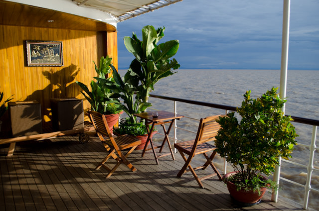 Ample seating of all kinds. This is my favorite spot on the Sun Deck. Photo © 2013 Aaron Saunders
