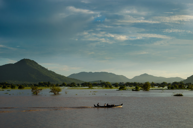 Day breaks in Cambodia, as seen from the decks of AmaWaterways' AmaLotus. Photo © 2013 Aaron Saunders