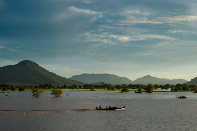 Day breaks in Cambodia, as seen from the decks of AmaWaterways' AmaLotus. Photo © 2013 Aaron Saunders
