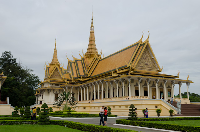 Phnom Penh's stunning Royal Palace, constructed around 1866. Photo © 2013 Aaron Saunders