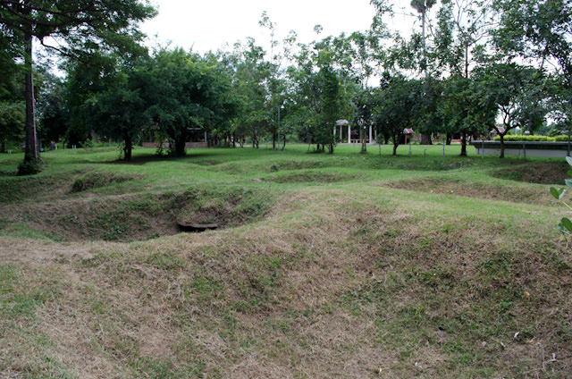The grounds of this Killing Field are now pock-marked where mass graves were uncovered. Photo © 2013 Aaron Saunders