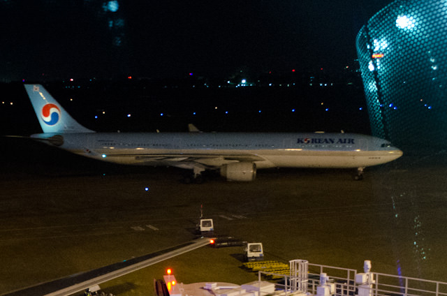 My Korean Air Airbus A330-300 arrives at Gate 19 at Ho Chi Minh International. Photo © 2013 Aaron Saunders