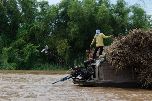 Interestingly, ships were entirely different in Vietnam, from this loaded barge... Photo © 2013 Aaron Saunders