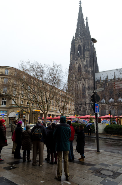 Guests from Viking Baldur group 20B admire Cologne's imposing Dom, or Cathedral. Photo © 2013 Aaron Saunders
