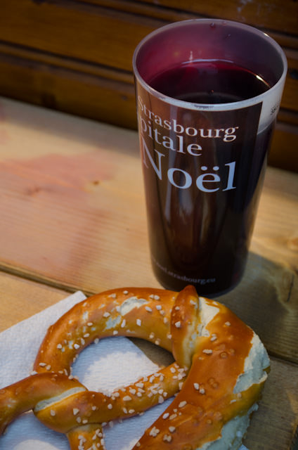Vin Rouge Chaud and a Bretzel! Photo © 2013 Aaron Saunders