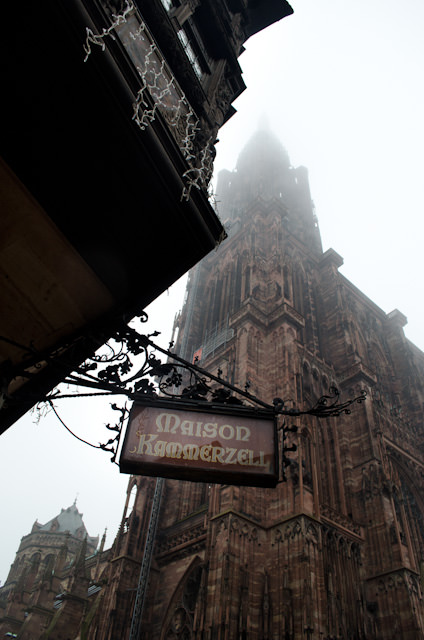 Strasbourg Cathedral, in the mist. Photo © 2013 Aaron Saunders