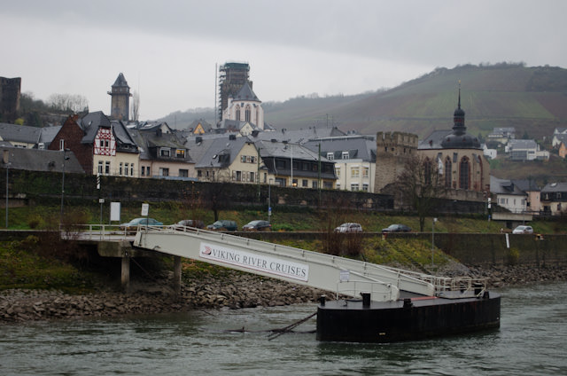 Numerous towns and castles were also part of our morning of scenic cruising. The town of Oberwesel, at kilometre 550, is pictured here. Photo © 2013 Aaron Saunders
