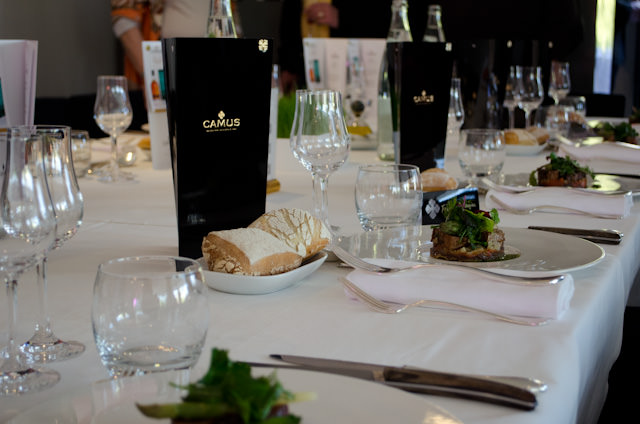 Enjoying a sumptuous four-course lunch, each paired with a different type of CAMUS Cognac. Photo © 2014 Aaron Saunders