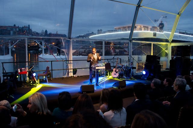 Christening the new Viking Hemming and Viking Torgil last night in Porto, Portugal. Photo © 2014 Aaron Saunders