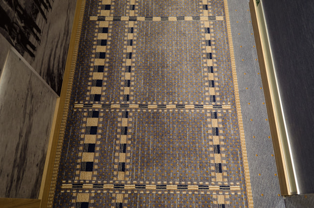 Carpet patterns are soothing and decidedly Scandinavian. Photo © 2014 Aaron Saunders