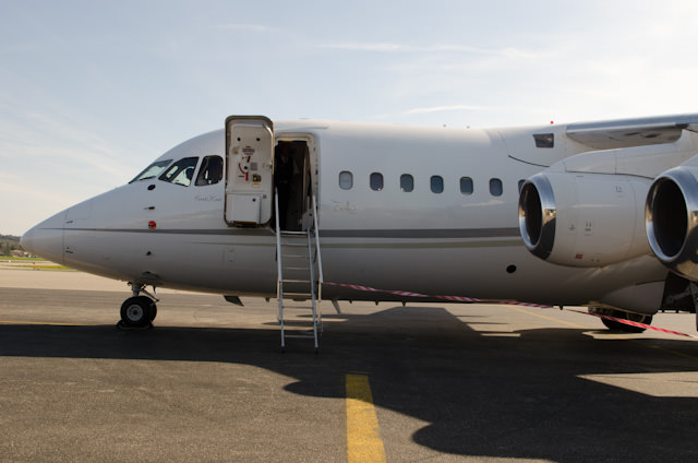 Boarding our private jet at Avignon Regional Airport. Photo © 2014 Aaron Saunders
