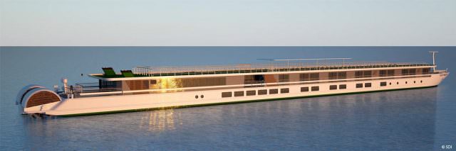 CroisiEurope's Elbe Princesse will feature paddlewheel propulsion that will allow her to better travel the shallow Elbe River. Illustration courtesy of CroisiEurope. 