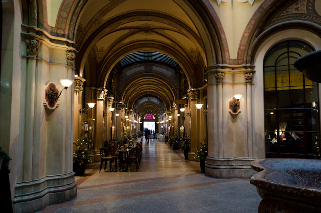 The classically-themed Freyung Passage in Vienna. Photo © 2014 Aaron Saunders