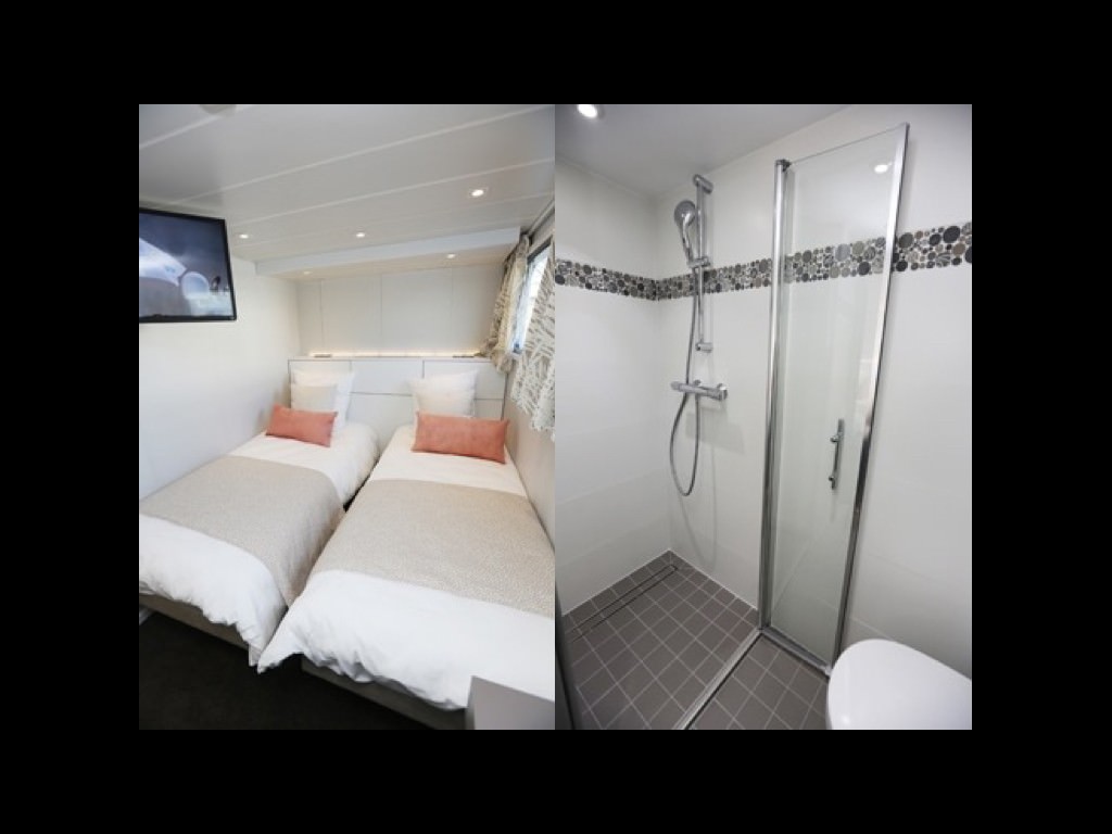 Let's be honest, this is barge, limited in width and length. Staterooms, while tastefully designed using Missoni fabrics, are on "sufficiently" sized and with all the amenities you require. Think French-style cozy, not Texas-style spacious. Bathrooms are not spa-like, as many of us in North America are accustomed to. Rather they are functional, and besides, are we really planning to spend seven days in the bathroom? Nope, you'll likely spend a lot of time on the upper deck or sight-seeing on the included tours.