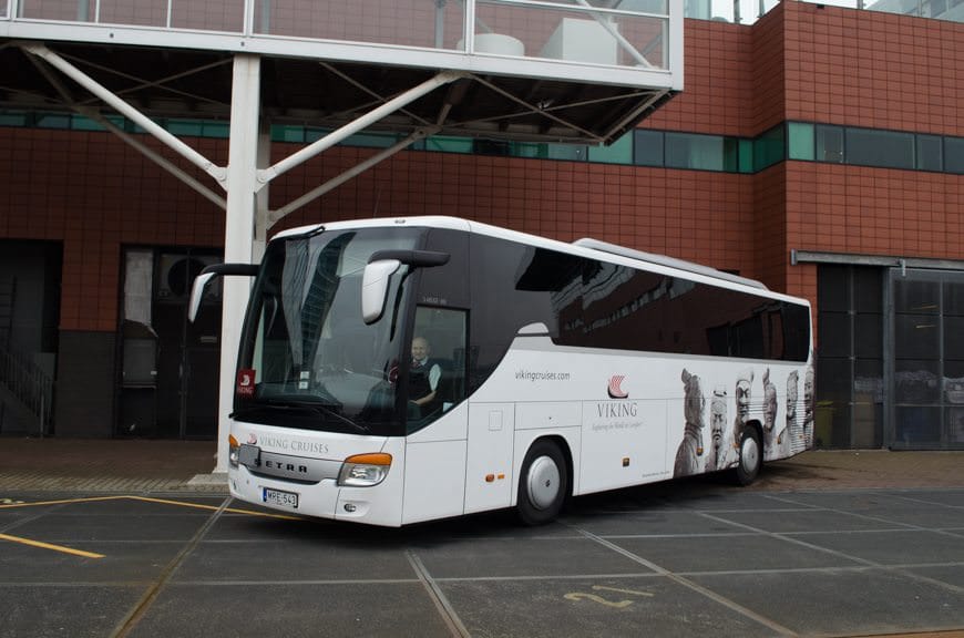 In typical Viking fashion, we boarded a new, logo-branded coach for our day of touring in Amsterdam. Photo © 2015 Aaron Saunders