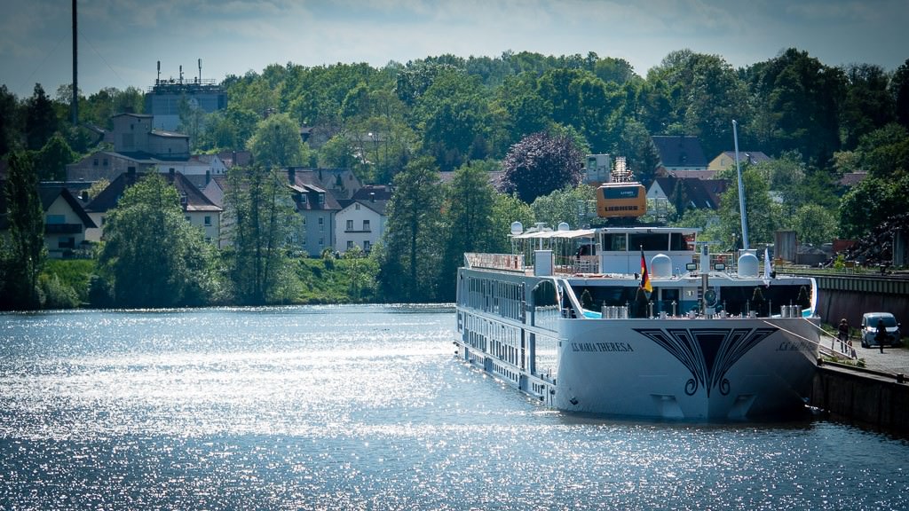 Uniworld's S.S. Maria Theresa docked in Bamberg. © 2015 Ralph Grizzle