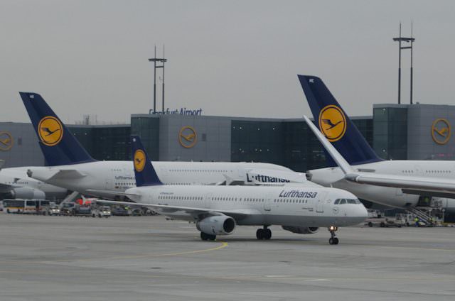 Frankfurt: a major hub for Lufthansa and one of the busiest airports in Europe. Photo © 2013 Aaron Saunders