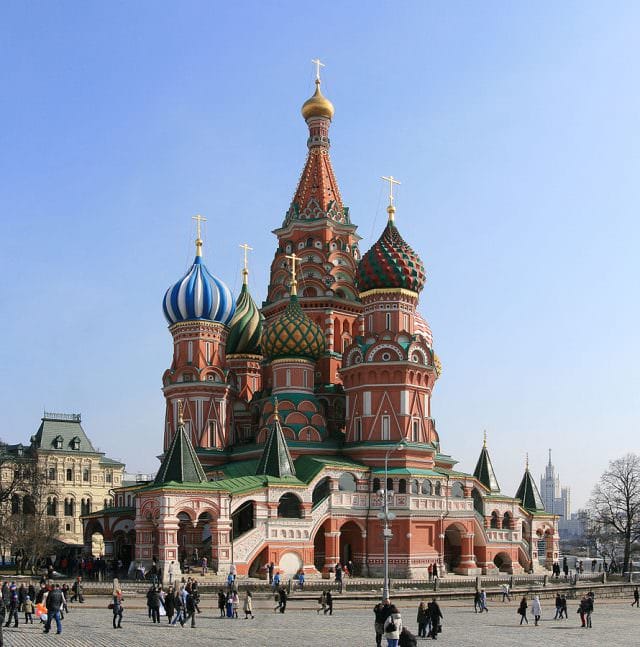 St. Basil's Cathedral is a major tourist attraction in Moscow. Photo courtesy of Wikipedia / Creative Commons