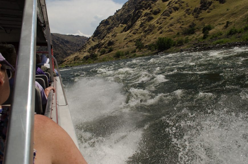 Guests were treated to a full-day jetboat tour of Hell's Canyon, where John Jacob Astor's Overland Party rain into trouble in the winter of 1811. Photo © 2015 Aaron Saunders