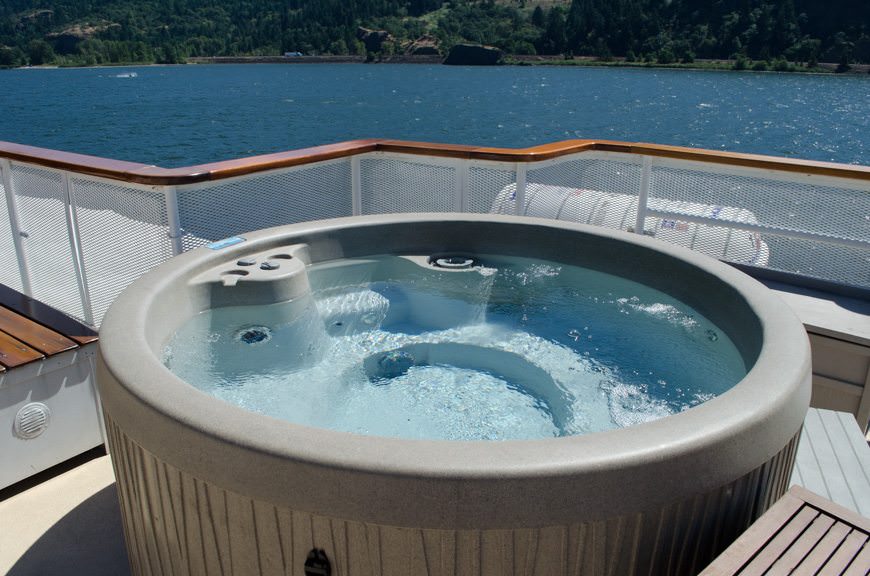 If it wasn't so hot out, the Hot Tubs might be in use...Photo © 2015 Aaron Saunders
