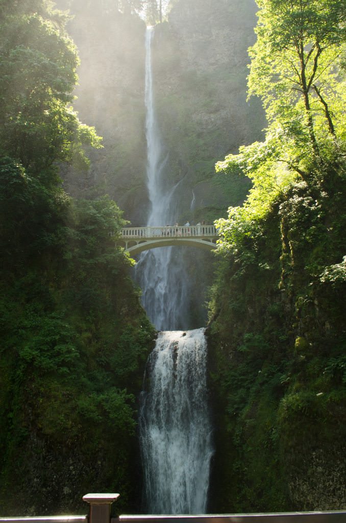 Breathtaking Multnomah Falls is just a handful of miles away from Portland - making it a popular place to be on a Sunday! Photo © 2015 Aaron Saunders