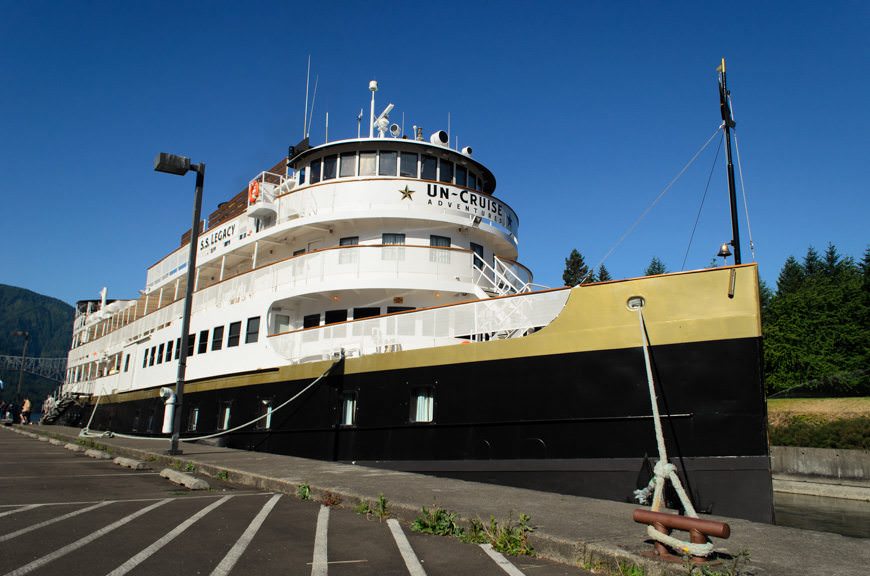 The gorgeous S.S. Legacy at her berth adjacent to Cascade Locks in Oregon. Photo © 2015 Aaron Saunders