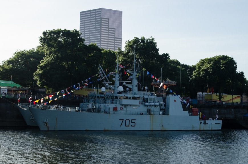 It's Fleet Week here in Portland - and even the Canadian Navy has come out to play. Photo © 2015 Aaron Saunders