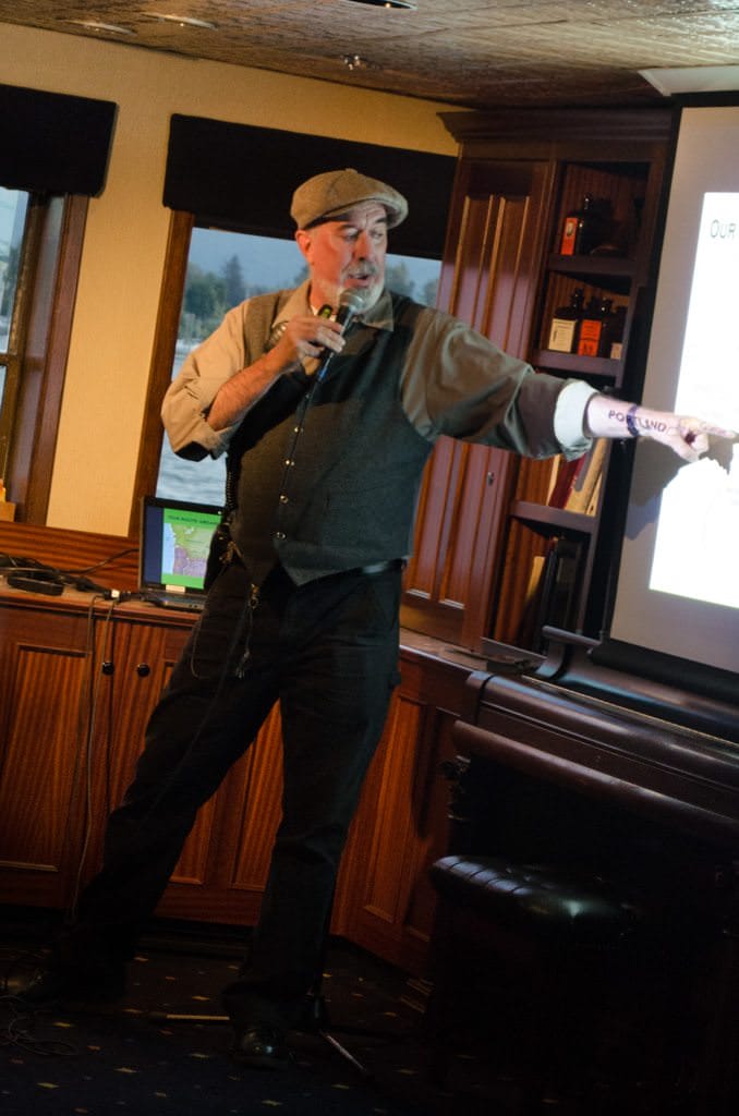 Our History Guide Kenne lets us know what adventures lie in store for us this week...Photo © 2015 Aaron Saunders