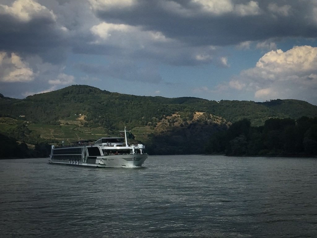 Tauck's ms Savor arrives in Weissenkirchen. © 2015 Ralph Grizzle