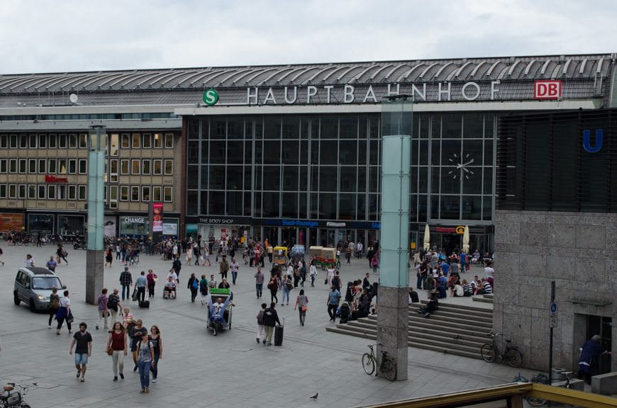 Cologne Hauptbanhof, or Central Station, is steps from the Dom - and your river cruise ship! Photo © 2015 Aaron Saunders