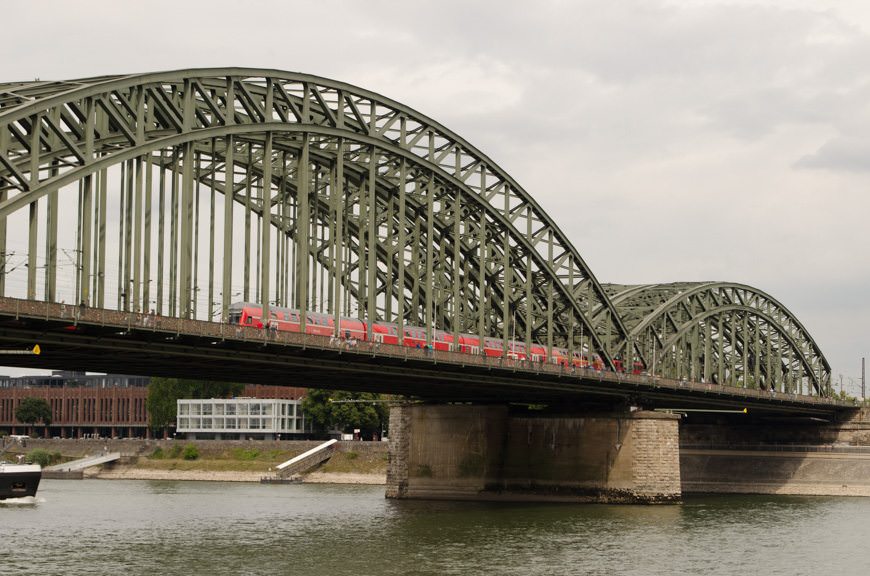 The Hohenzollernbrucke serves as a rail bridge...and a testament to the power of love. Photo ©  2015 Aaron Saunders