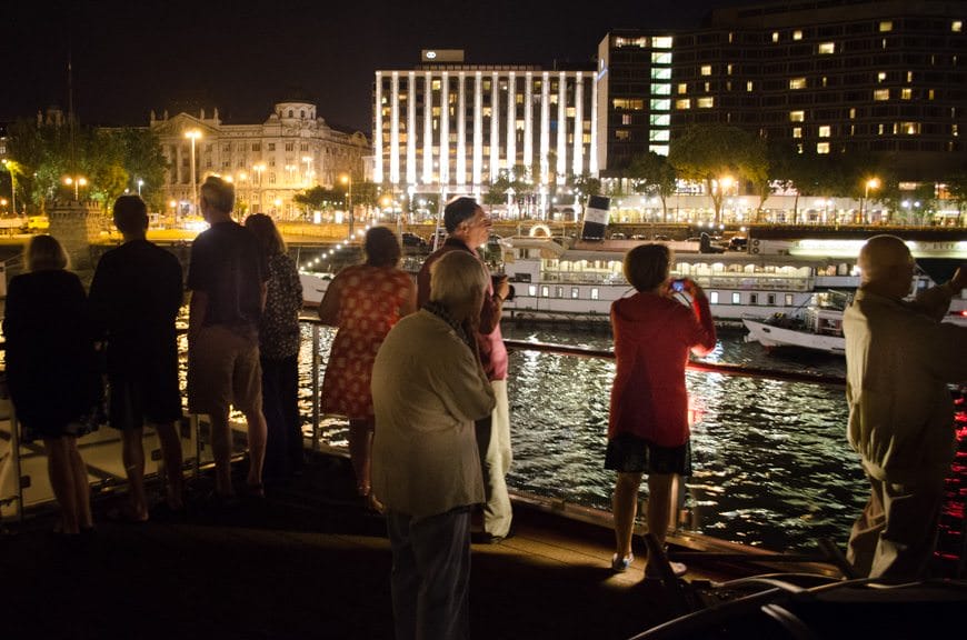 Tonight, guests aboard Viking Lofn enjoyed a spectacular late-night arrival into Budapest. Photo © 2015 Aaron Saunders